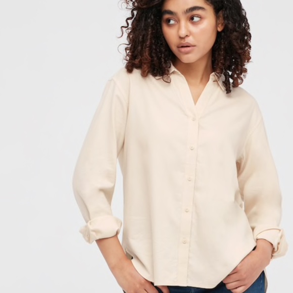 Tops - Uniqlo Light Creme Flannel